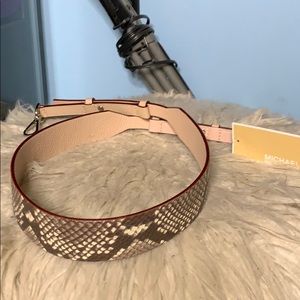 NWT Michael Kors ballet snake skin purse strap